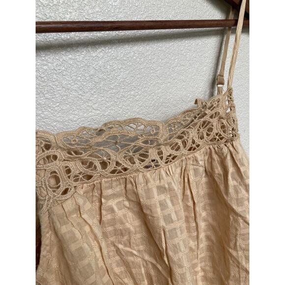 NWT American Eagle neutral blowy side tie top crochet lace boho small festival - Picture 5 of 8